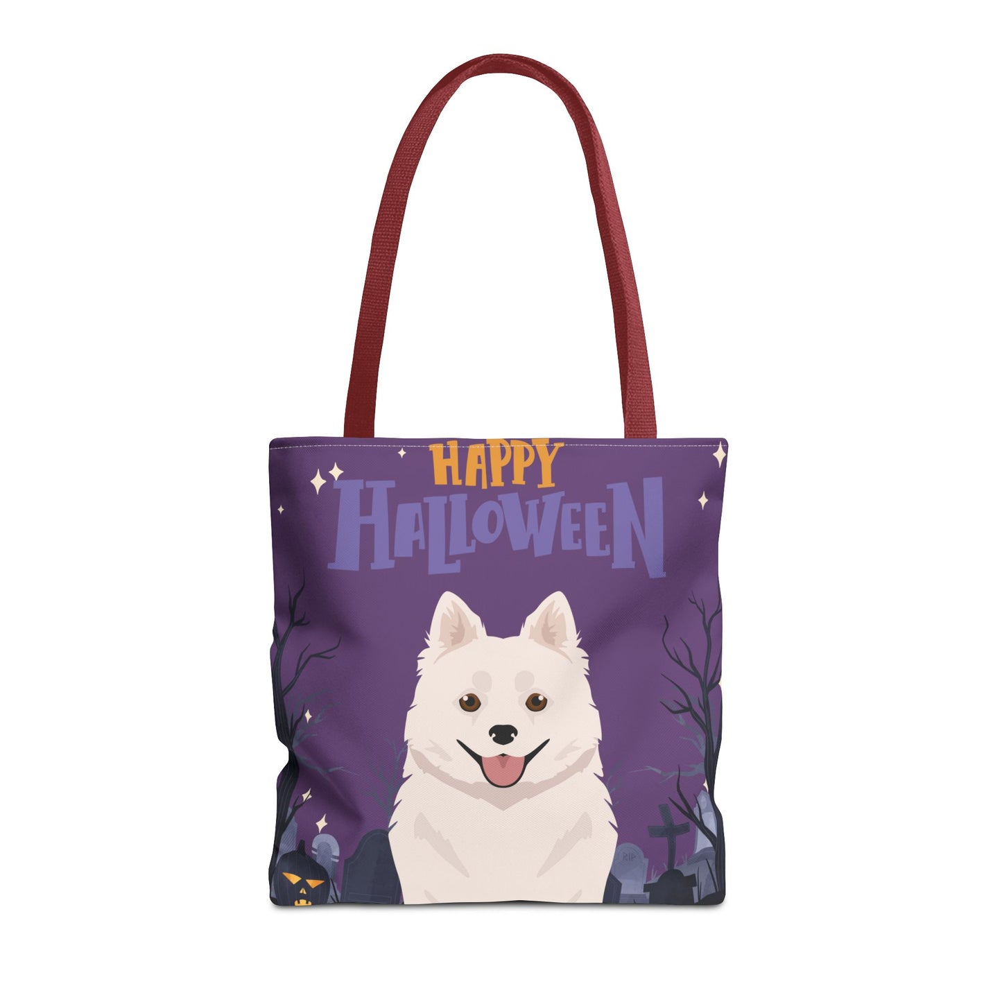 American Eskimo Dog Dog Happy Halloween Tote Bag 16x16