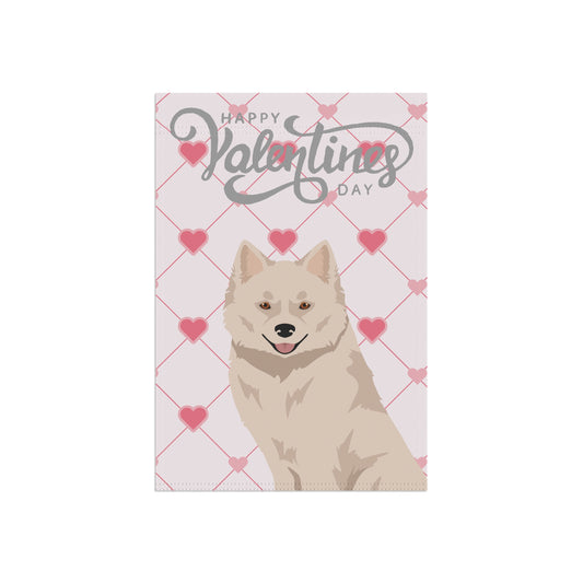 Nenets Herding Laika Dog Valentines Day Garden Flag
