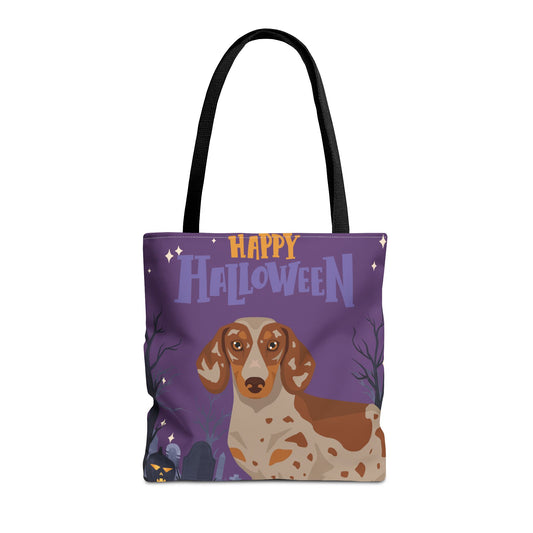 Dachshund Dog Happy Halloween Tote Bag 16x16
