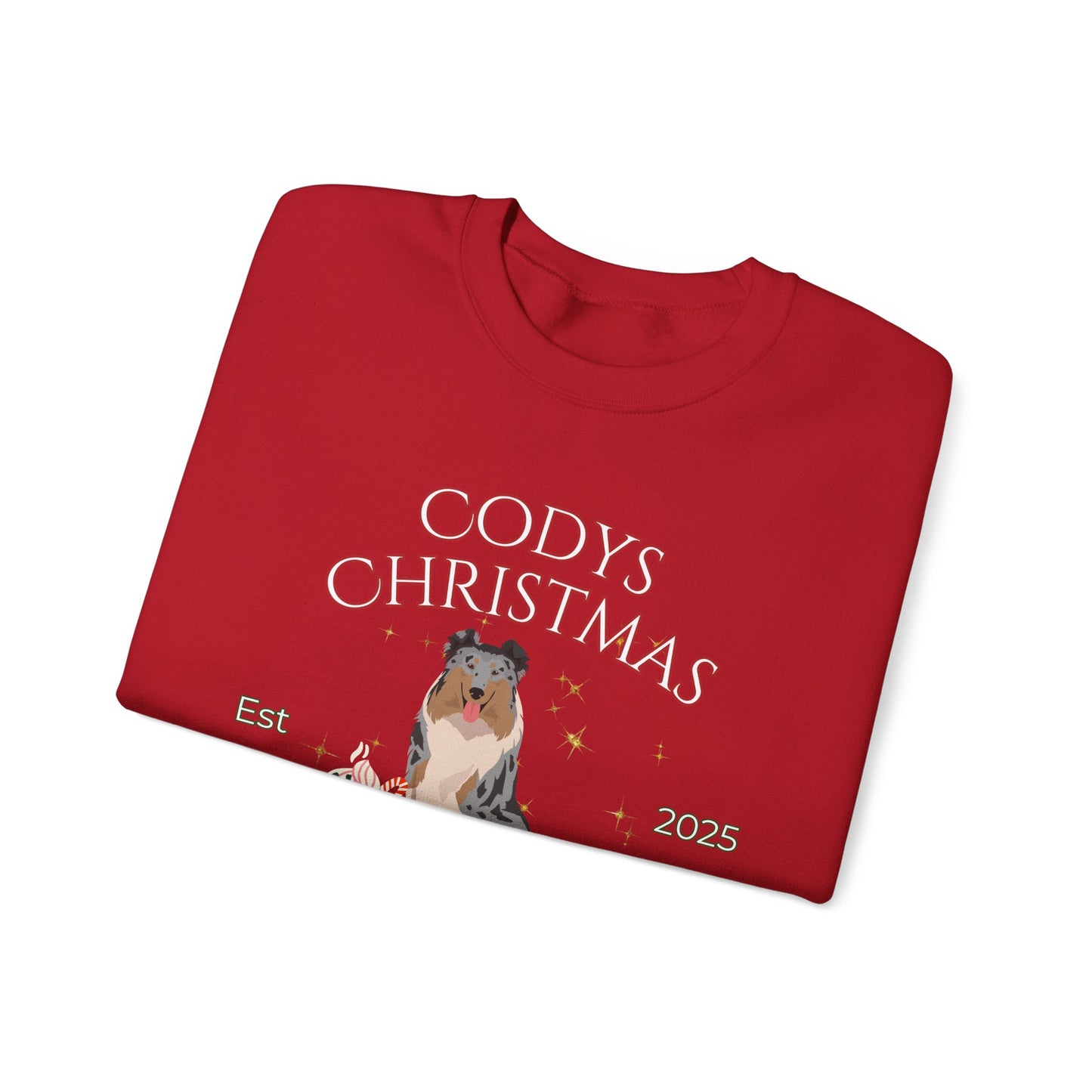 Collie Dog Christmas Social Club Unisex Heavy Blend Crewneck Sweatshirt Custom Name
