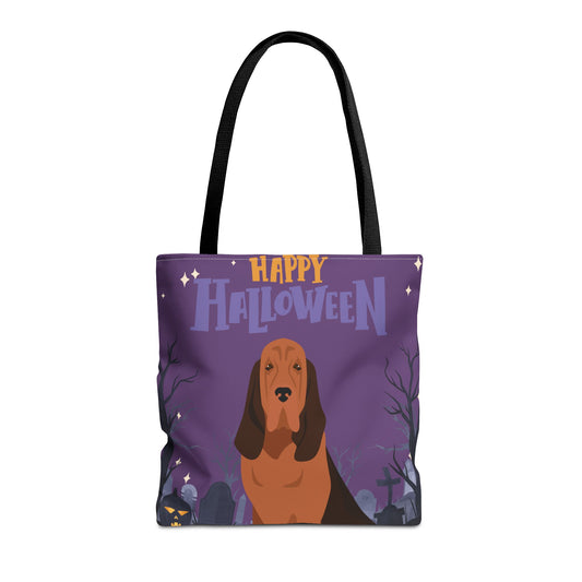 Bloodhound Dog Happy Halloween Tote Bag 16x16