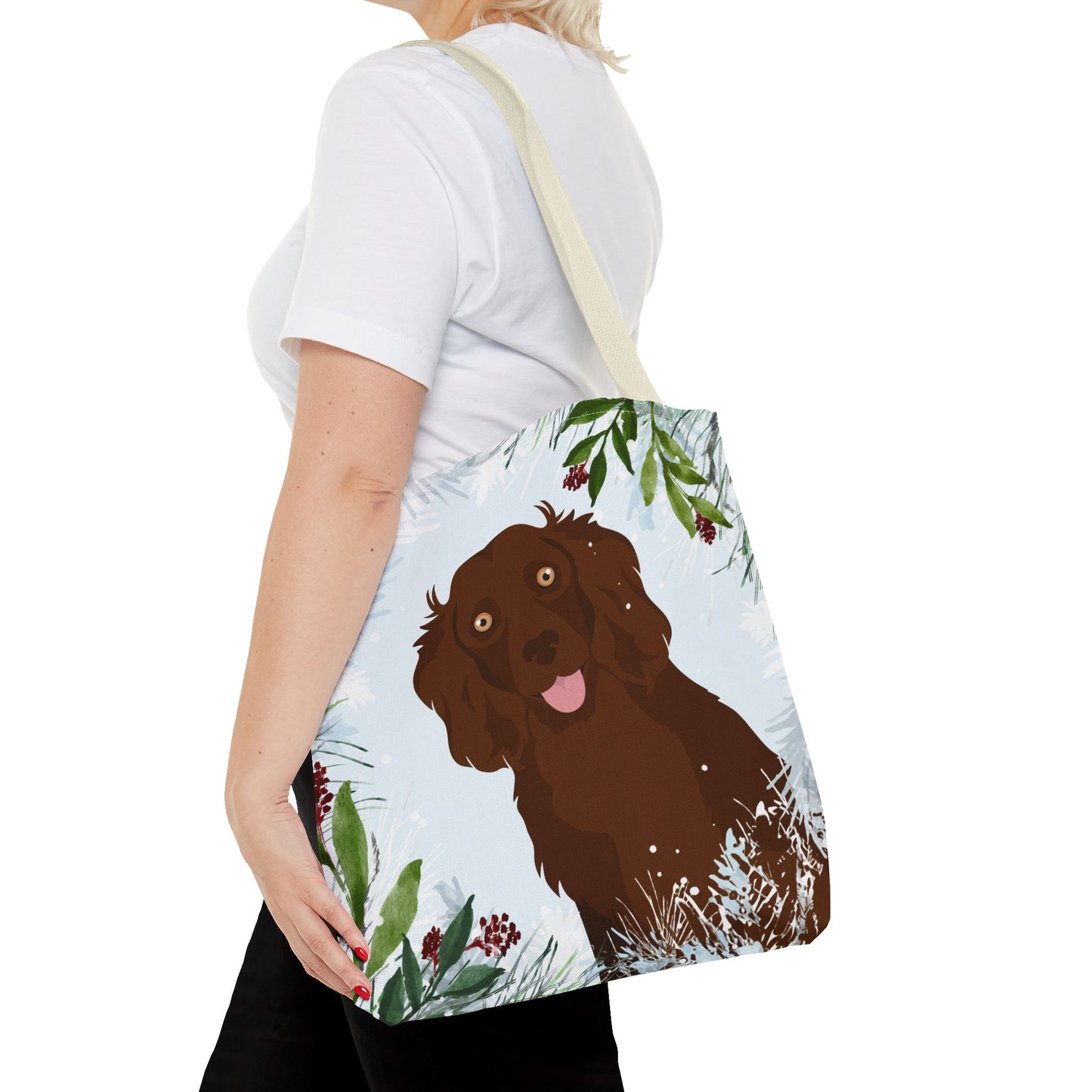 Boykin Spaniel Dog Christmas Holiday Tote Bag 16x16