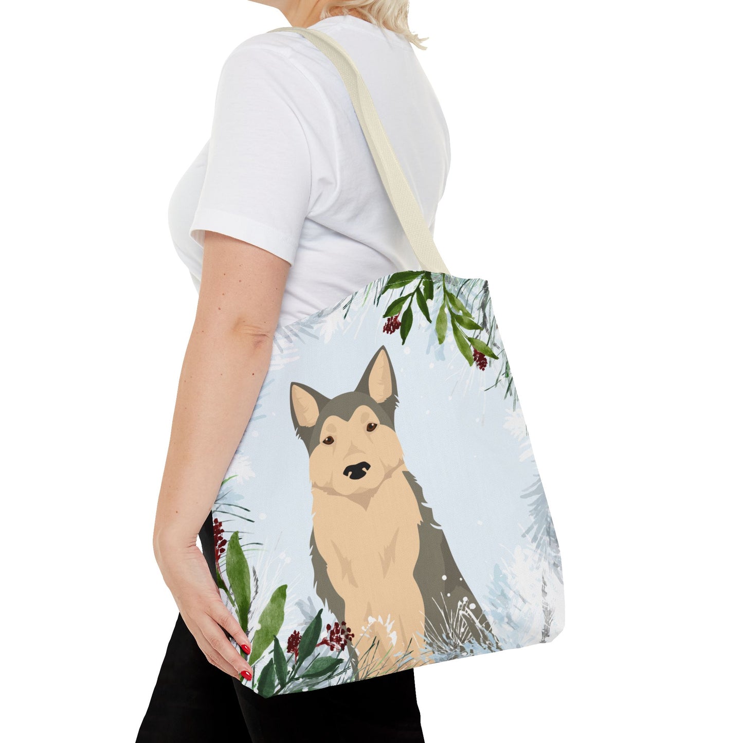 West Siberian Laika Dog Christmas Holiday Tote Bag 16x16