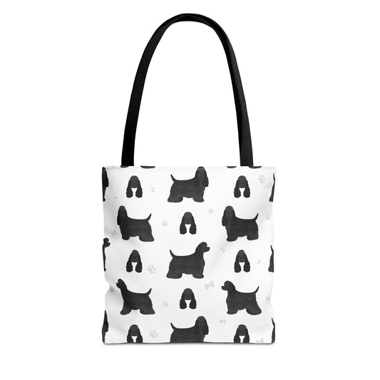 American Cocker Spaniel Dog Tote Bag, Cocker Spaniel Dog Mom Gift