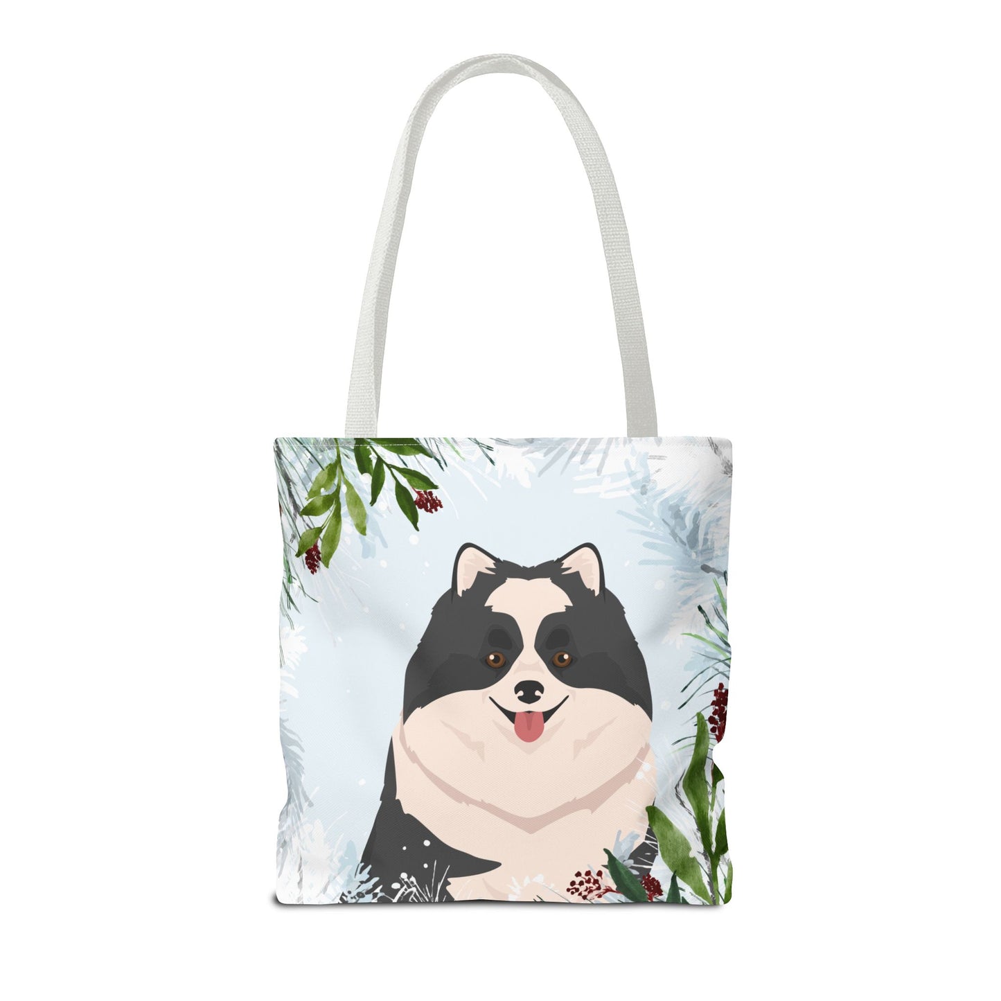 Pomeranian Dog Christmas Holiday Tote Bag 16x16