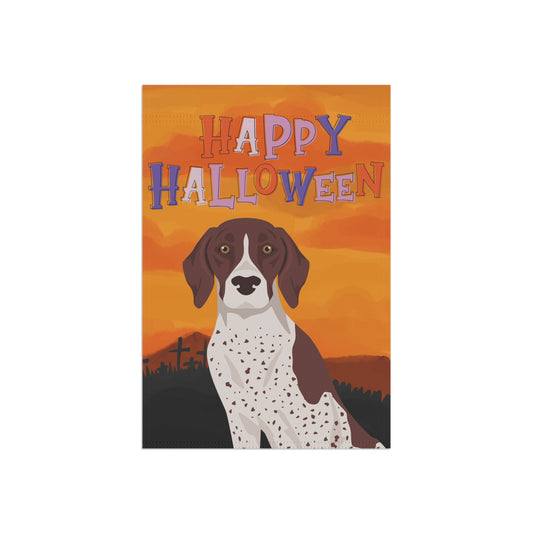 German Shorthaired Pointer Dog Halloween Garden Flag