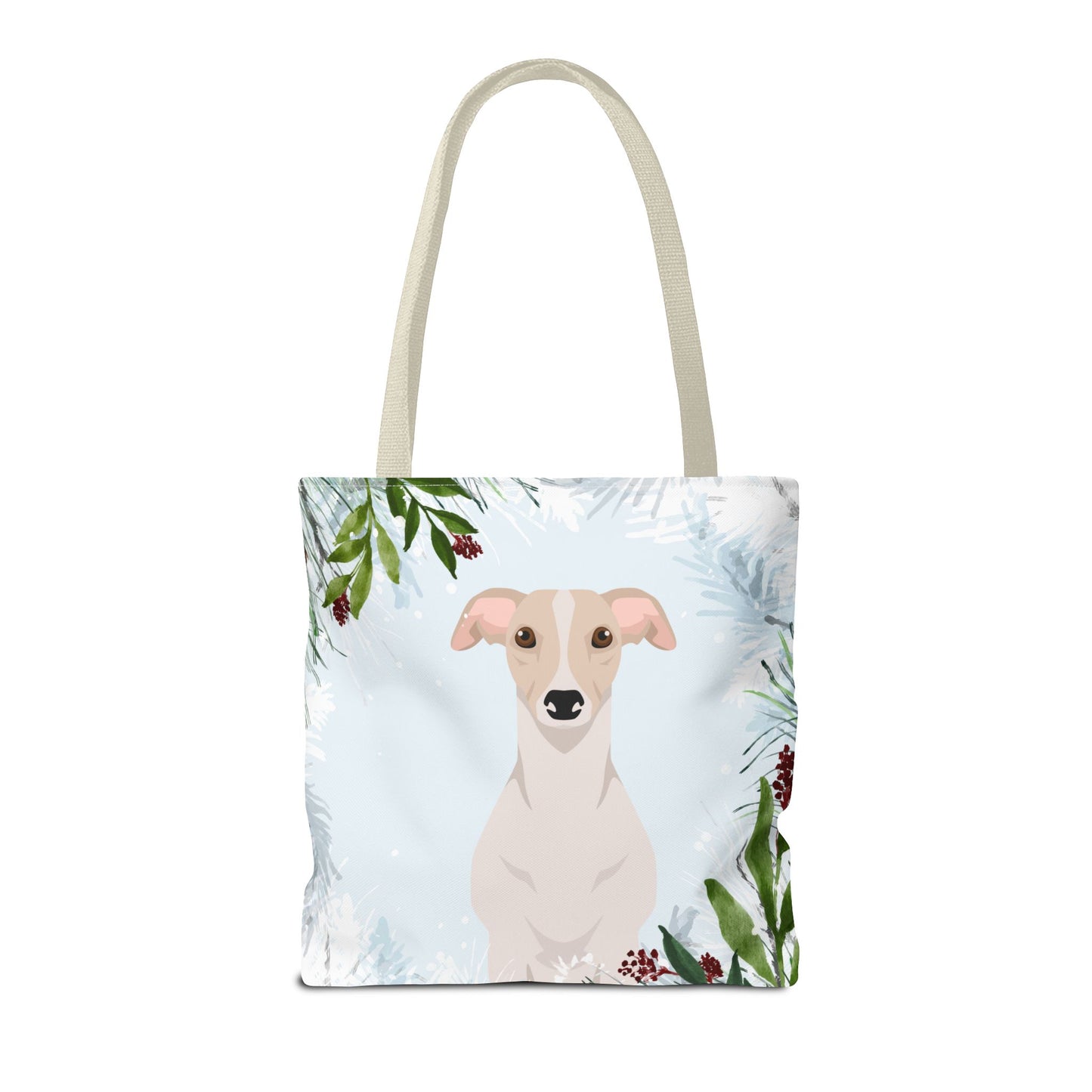 Whippet Dog Christmas Holiday Tote Bag 16x16