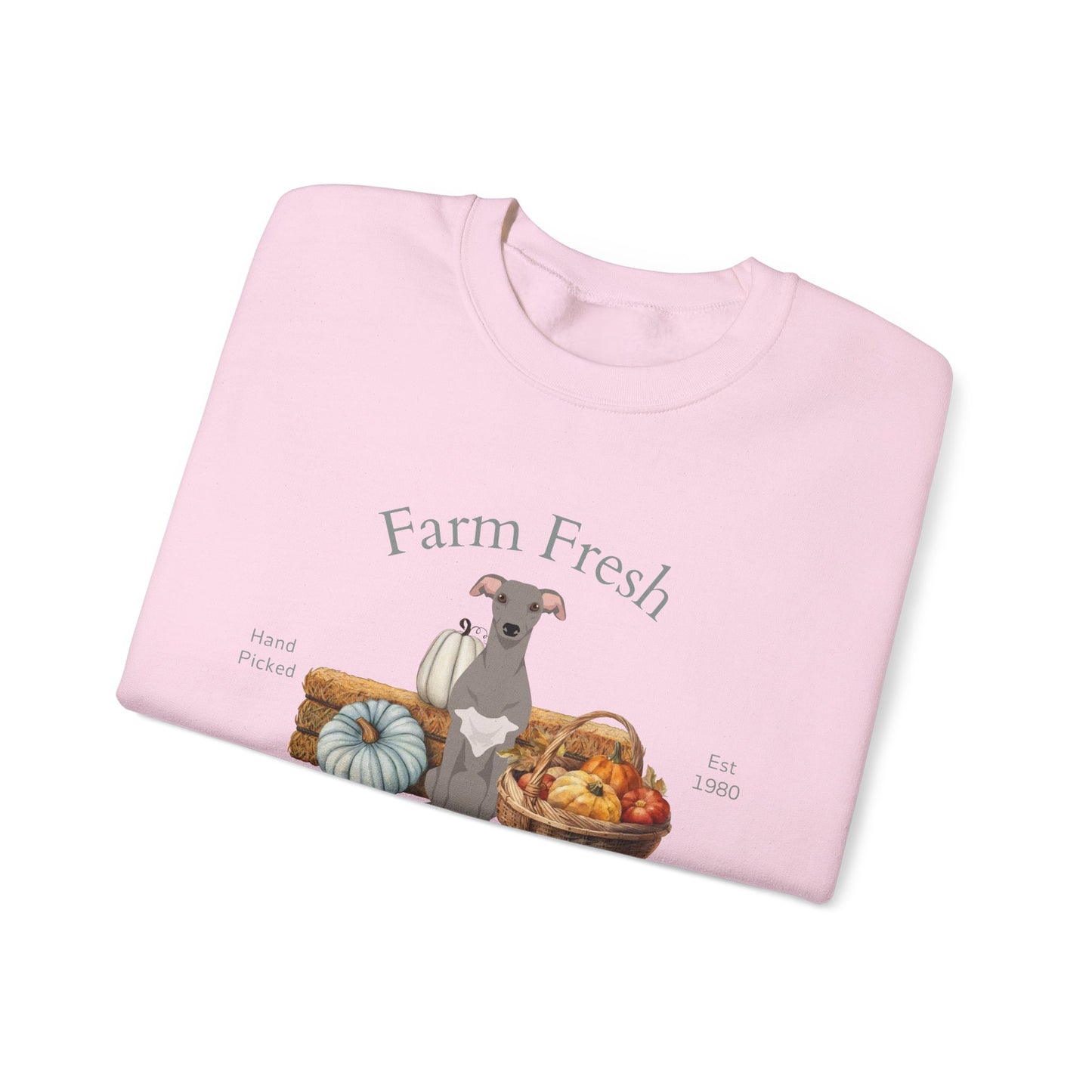 Whippet Dog Fall Farm Fresh Unisex Heavy Blend Crewneck Sweatshirt