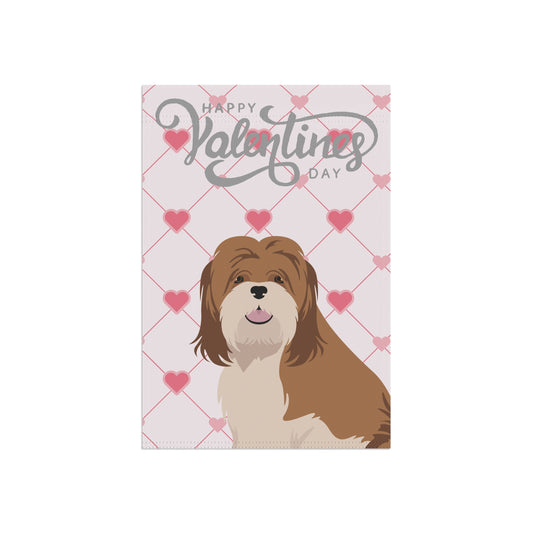 Lhasa Apso Dog Valentines Day Garden Flag