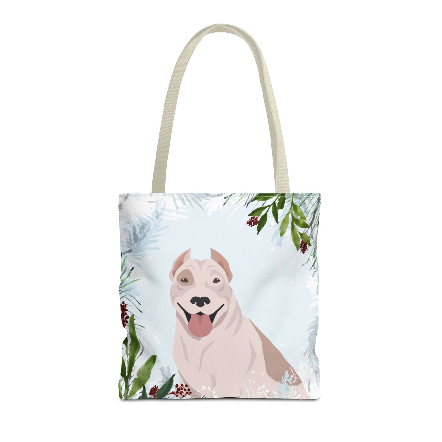 Pit Bull Dog Christmas Holiday Tote Bag 16x16