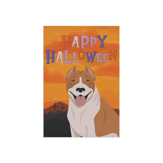 Pit Bull Dog Halloween Garden Flag