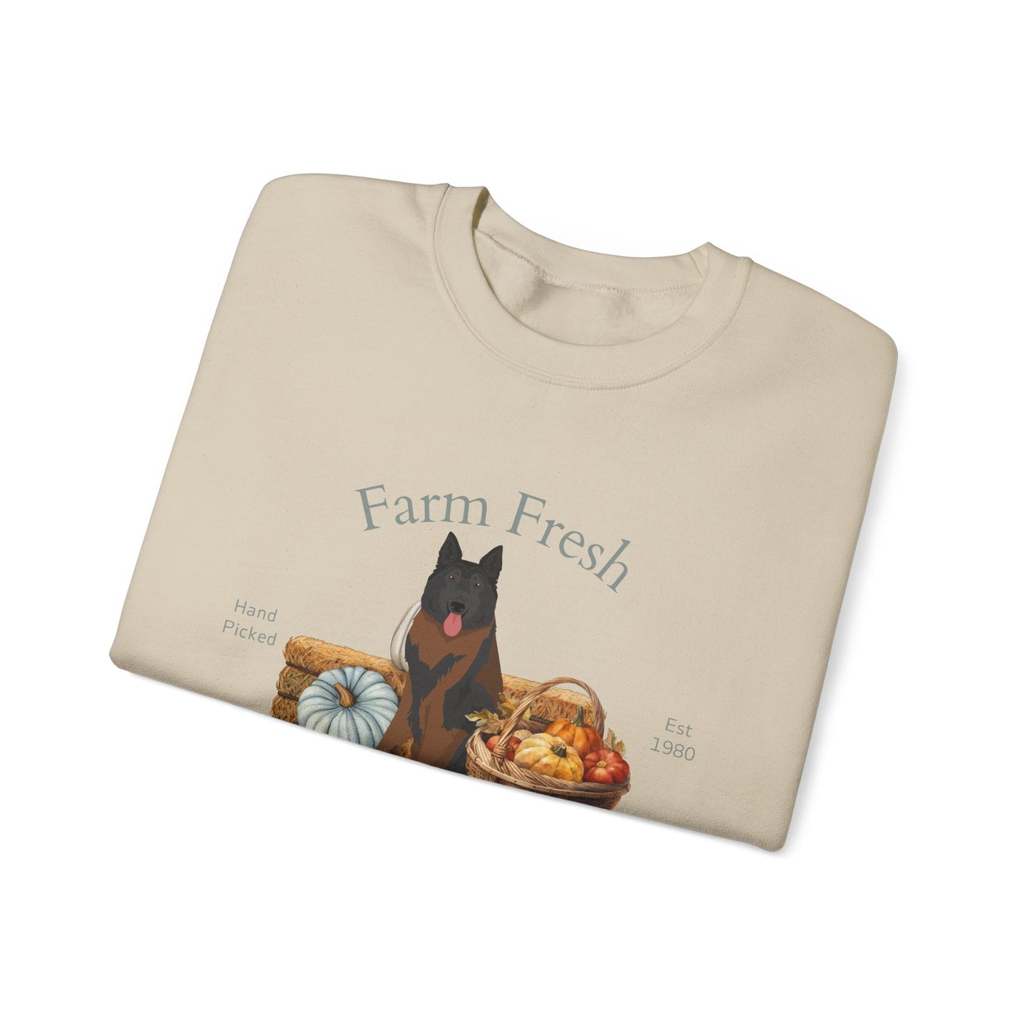 Belgian Tervuren Dog Fall Farm Fresh Unisex Heavy Blend Crewneck Sweatshirt