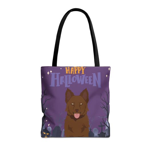 Mudi Dog Happy Halloween Tote Bag 16x16