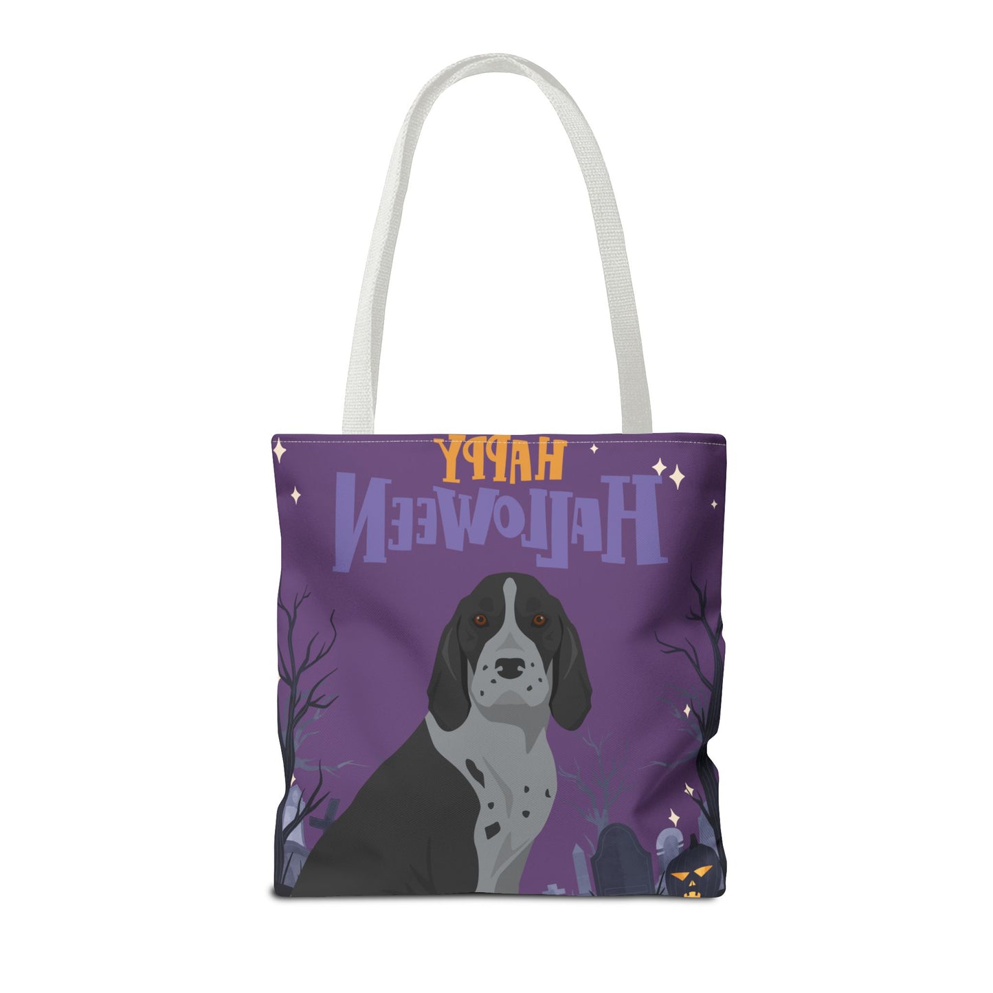 American English Coonhound Dog Happy Halloween Tote Bag 16x16