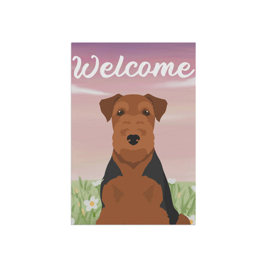 Welsh Terrier Dog Welcome Garden Flag