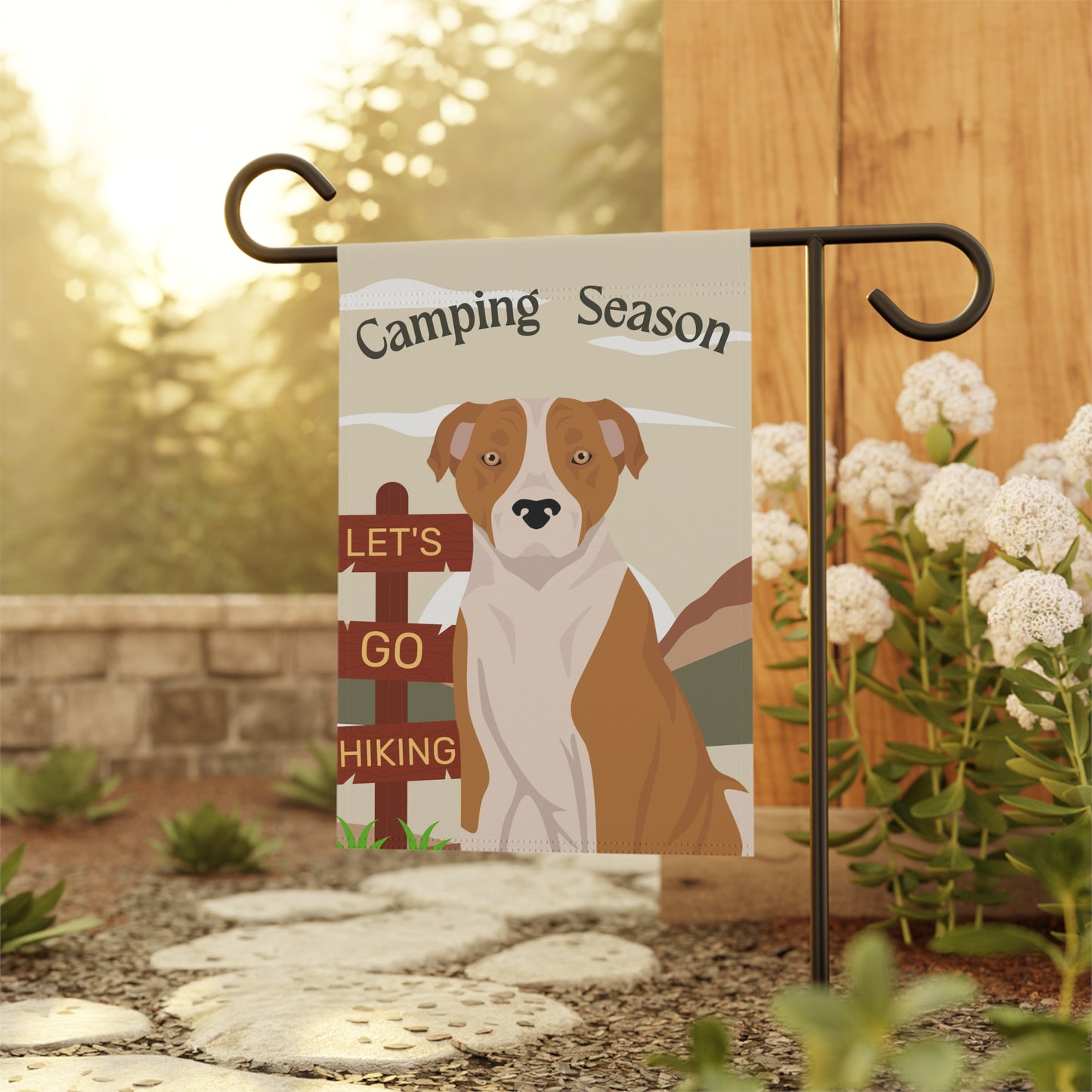American Staffordshire Terrier Dog Camping Garden Flag