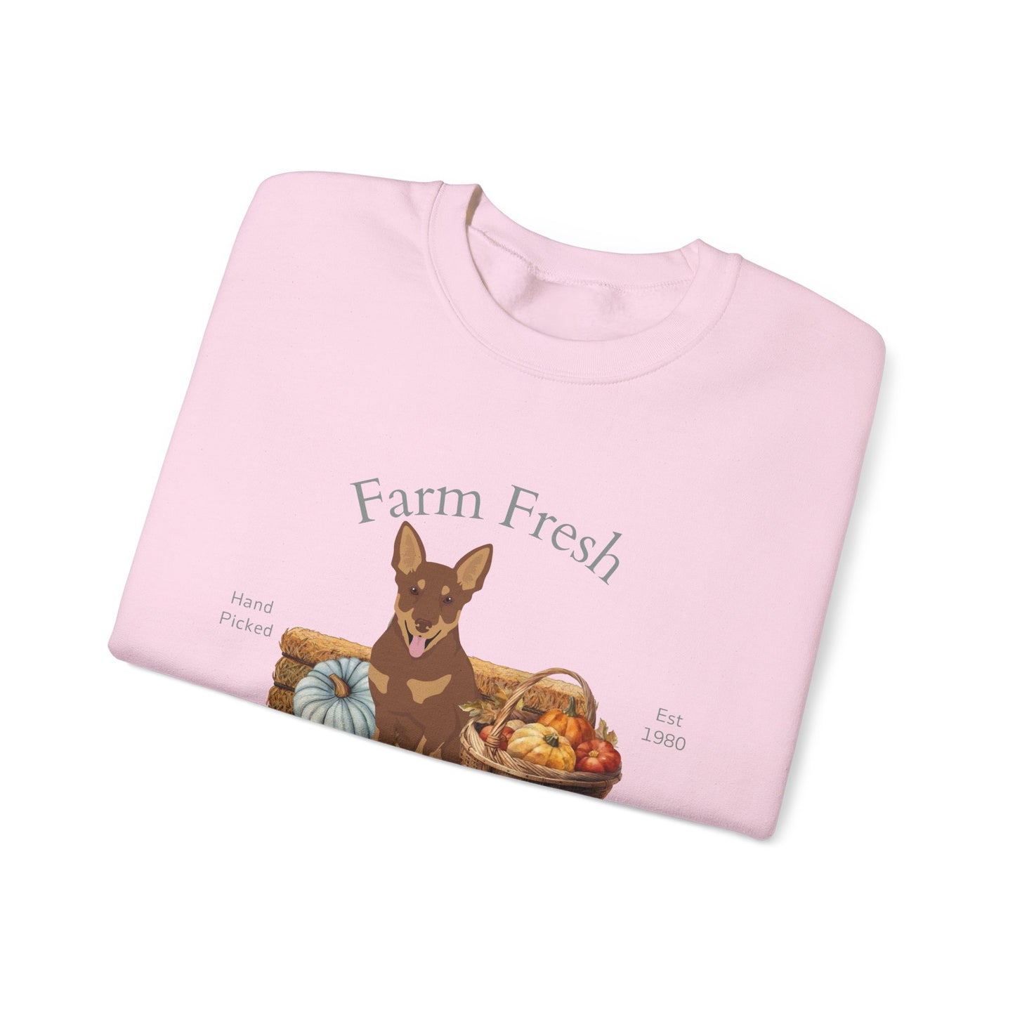 Lancashire Heeler Dog Fall Farm Fresh Unisex Heavy Blend Crewneck Sweatshirt