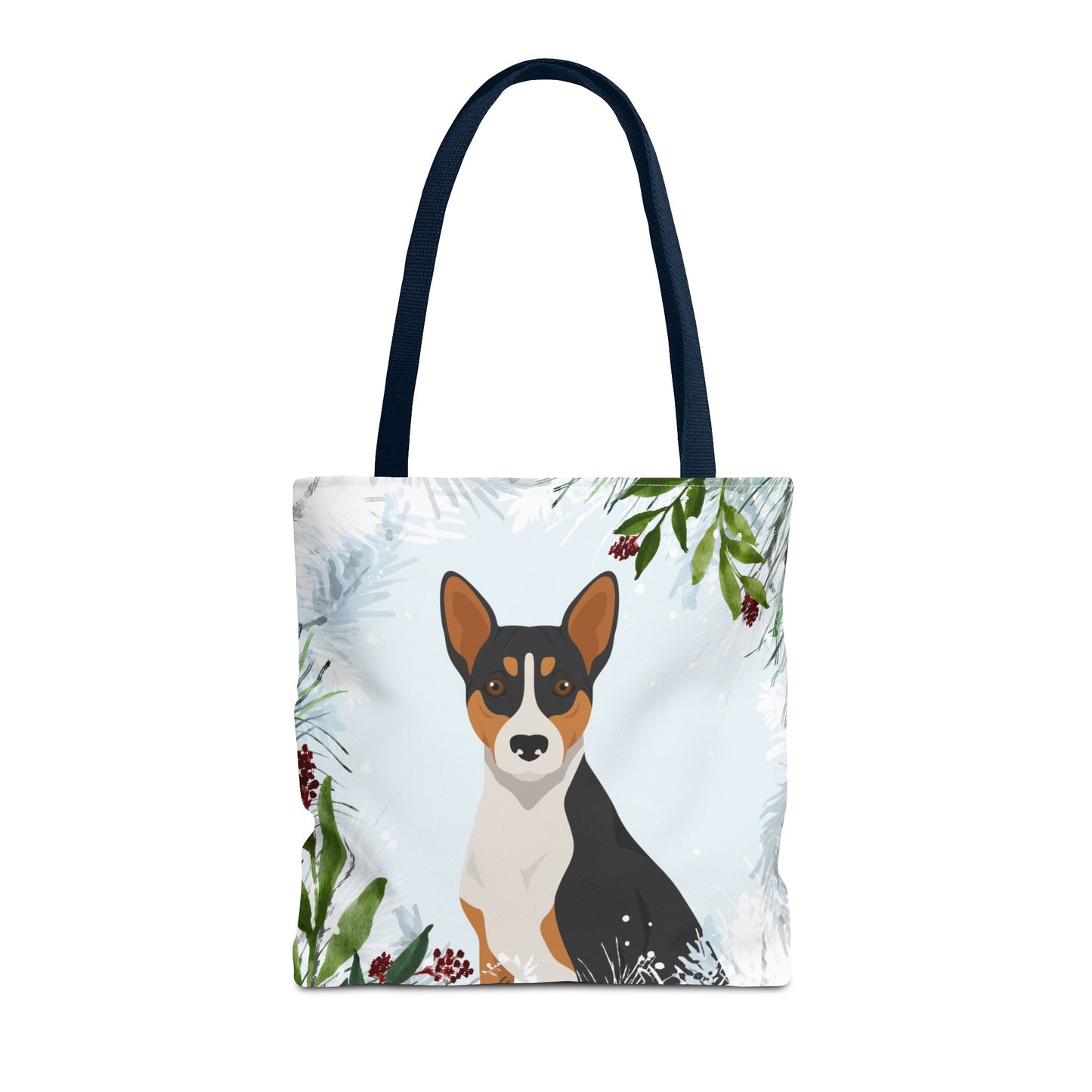 Basenji Dog Christmas Holiday Tote Bag 16x16