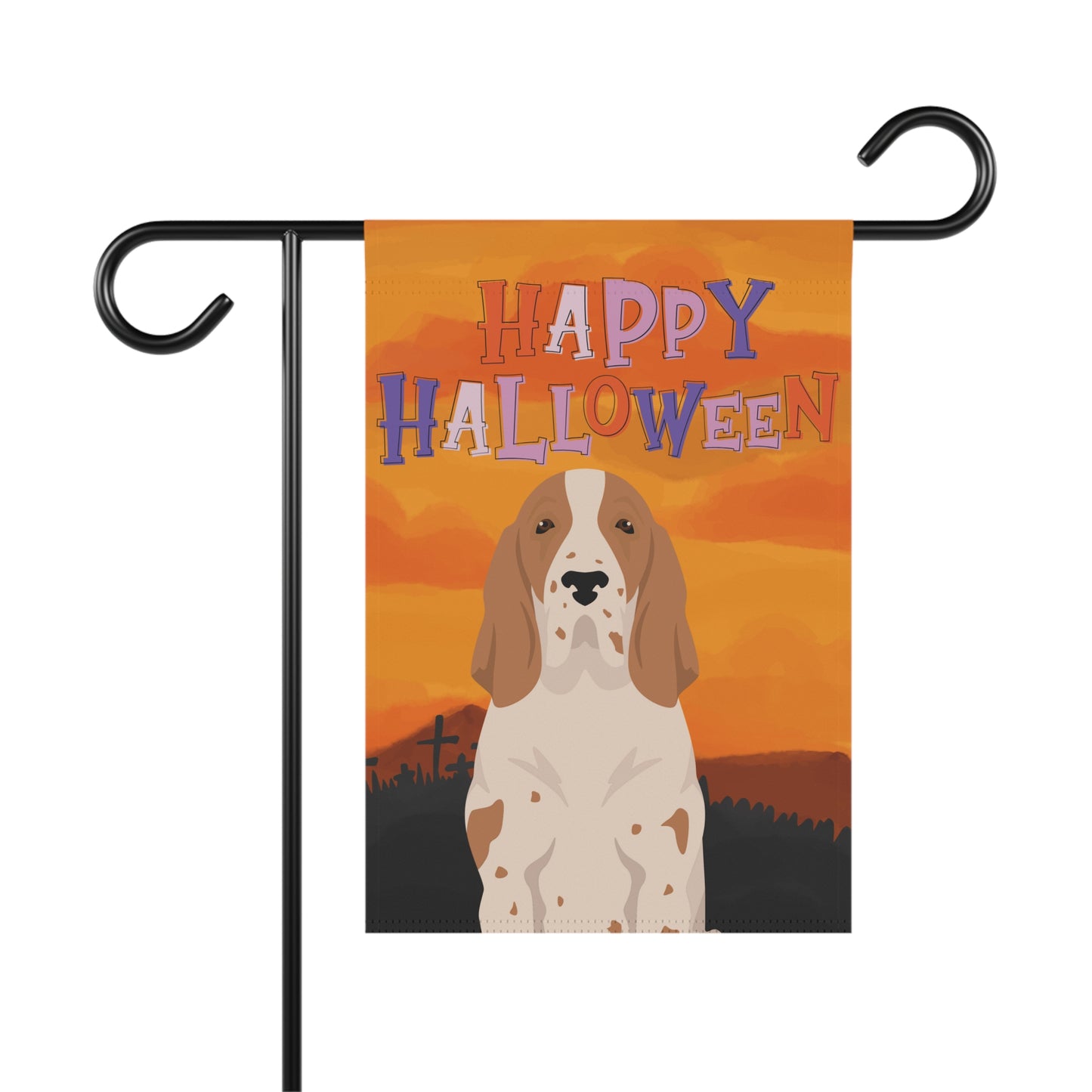 Bracco Italiano Dog Halloween Garden Flag