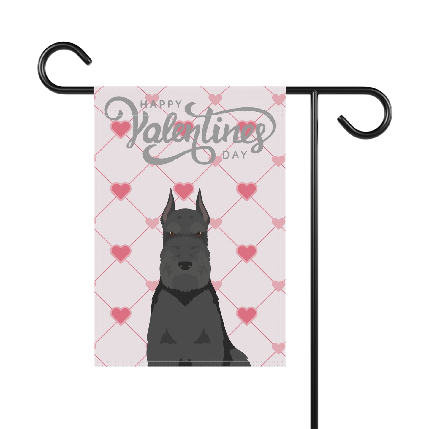 Schnauzer Dog Valentines Day Garden Flag