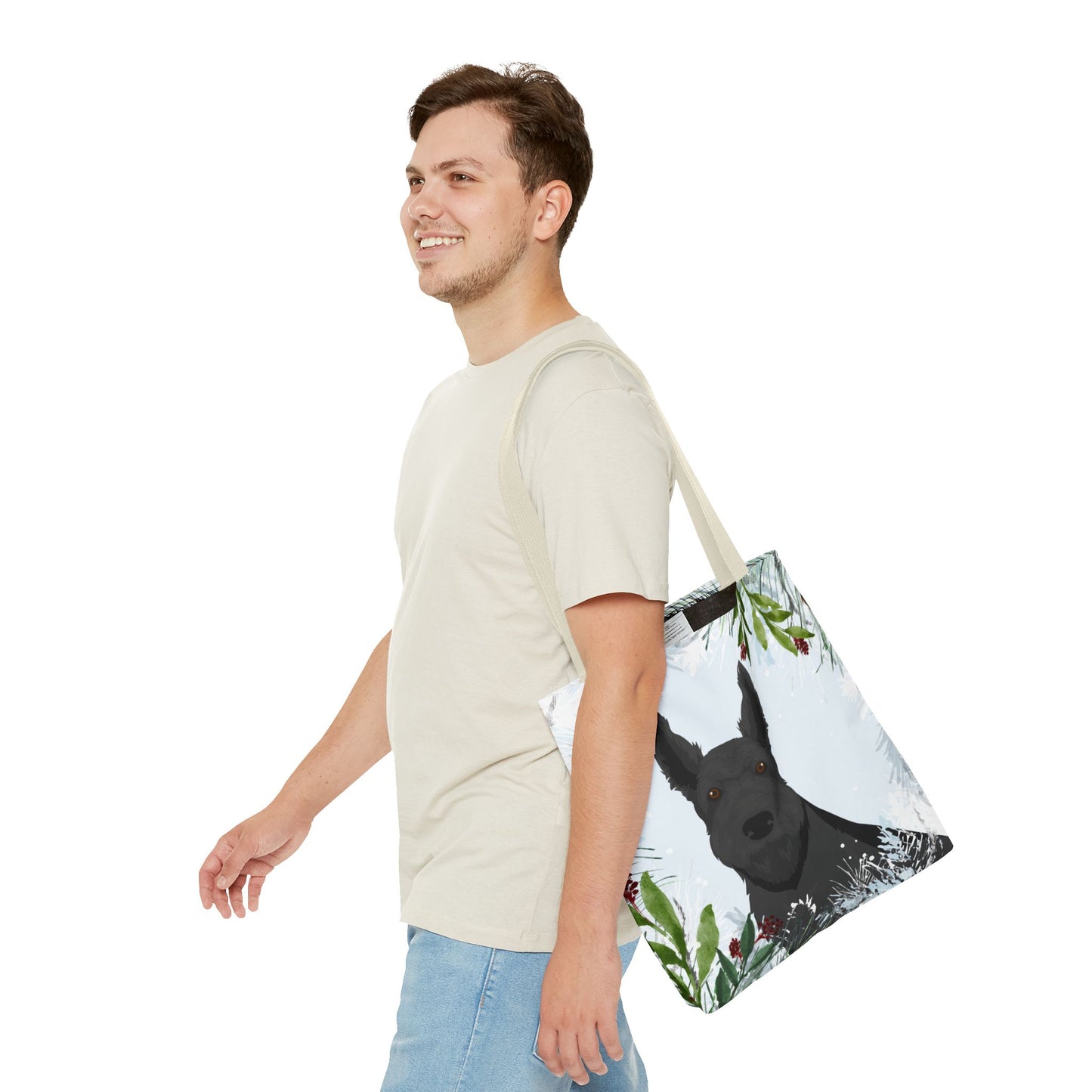 Scottish Terrier Dog Christmas Holiday Tote Bag 16x16