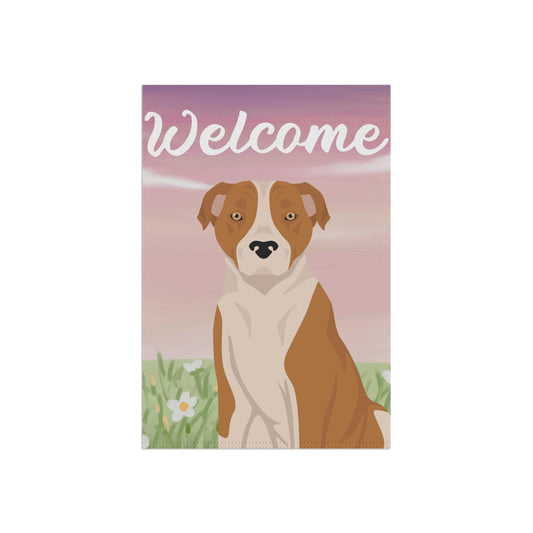 American Staffordshire Terrier Dog Welcome Garden Flag