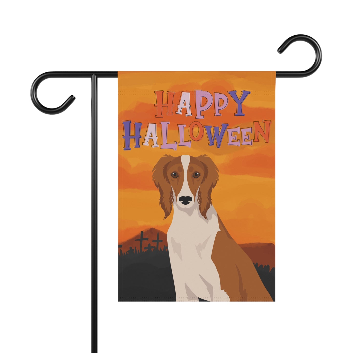 Saluki Dog Halloween Garden Flag