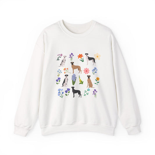Great Dane Dog Unisex Spring Cottage Core Crewneck Sweatshirt