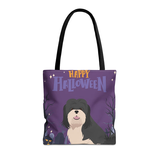 Lhasa Apso Dog Happy Halloween Tote Bag 16x16