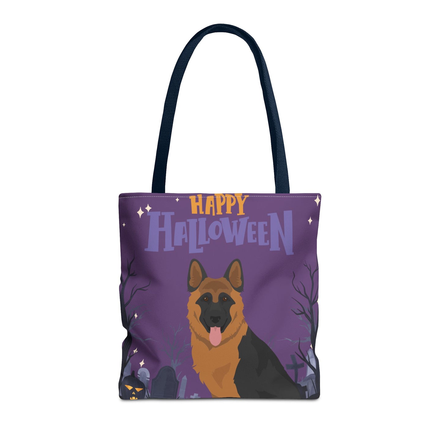German Shepherd Dog Happy Halloween Tote Bag 16x16