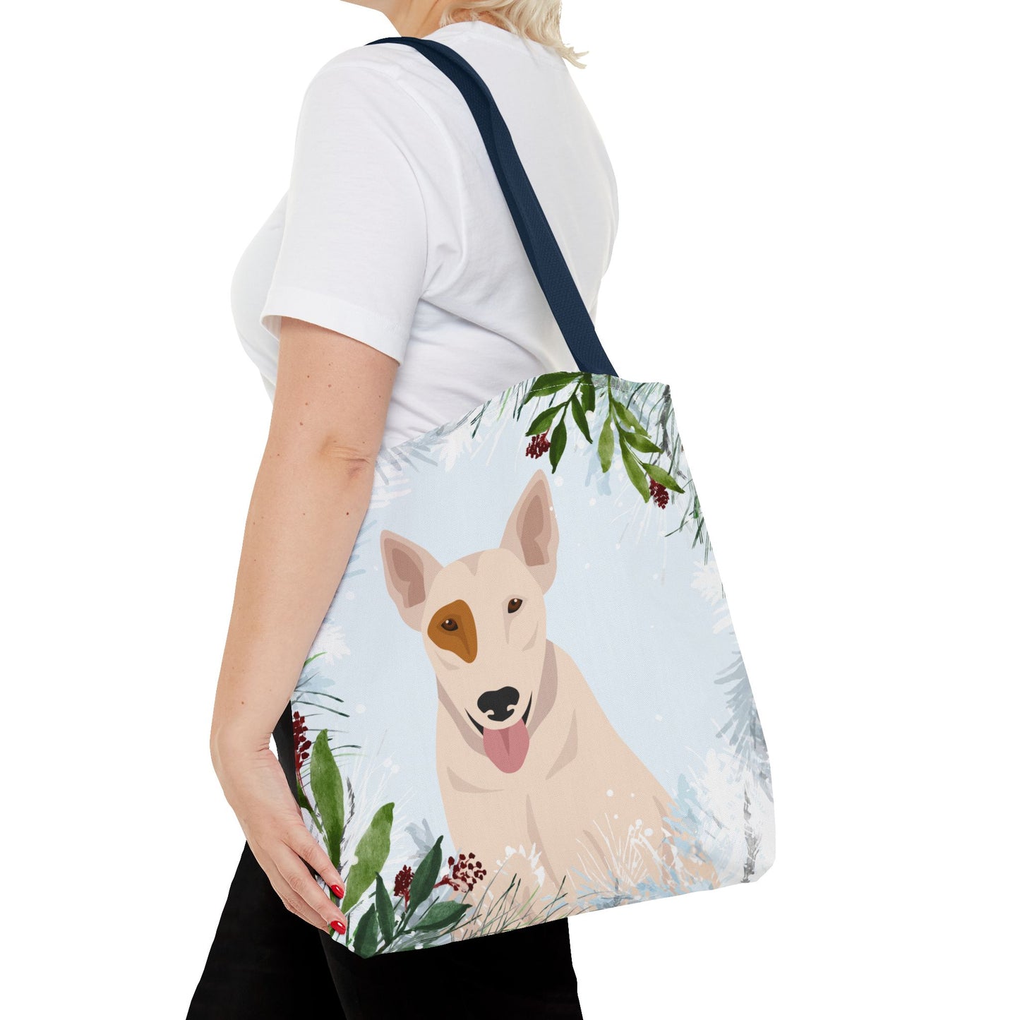 Bull Terrier Dog Christmas Holiday Tote Bag 16x16