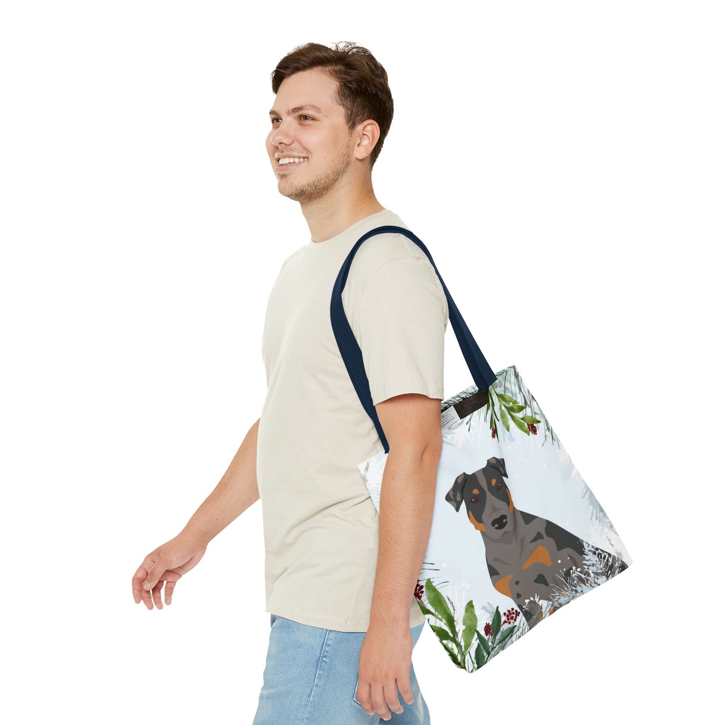 Beauceron Dog Christmas Holiday Tote Bag 16x16