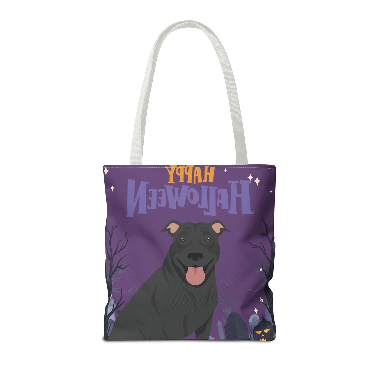 Pit Bull Dog Happy Halloween Tote Bag 16x16