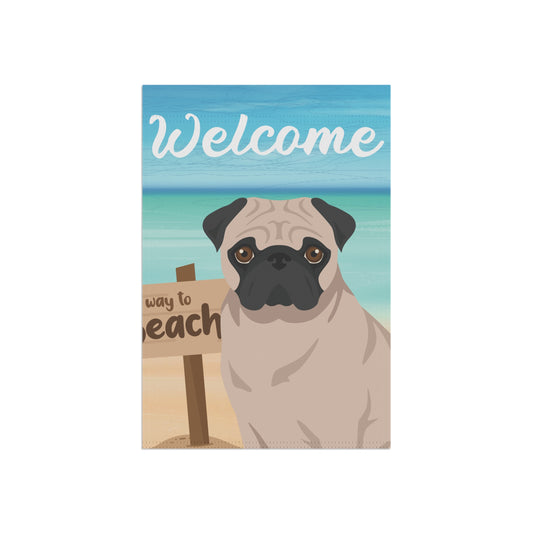 Pug Dog Garden Flag