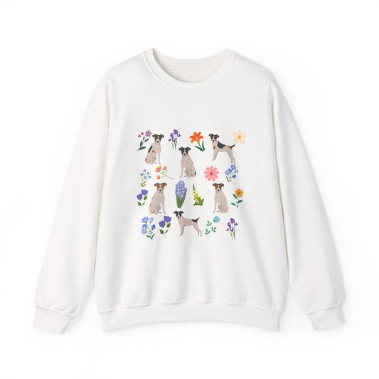Parson Russell Terrier Dog Unisex Spring Cottage Core Crewneck Sweatshirt