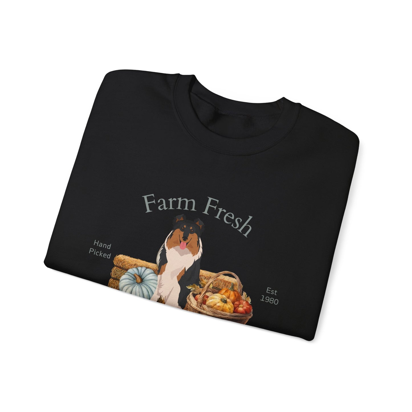 Collie Dog Fall Farm Fresh Unisex Heavy Blend Crewneck Sweatshirt