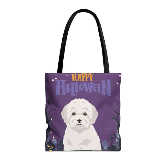 Toy Poodle Dog Happy Halloween Tote Bag 16x16