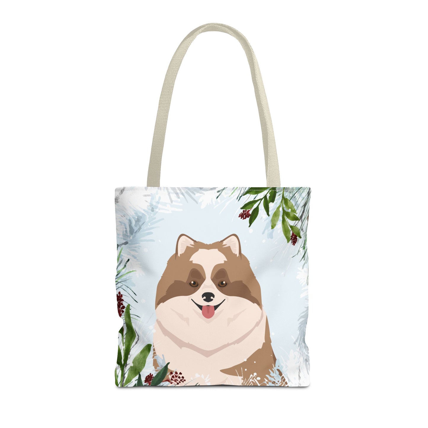 Pomeranian Dog Christmas Holiday Tote Bag 16x16