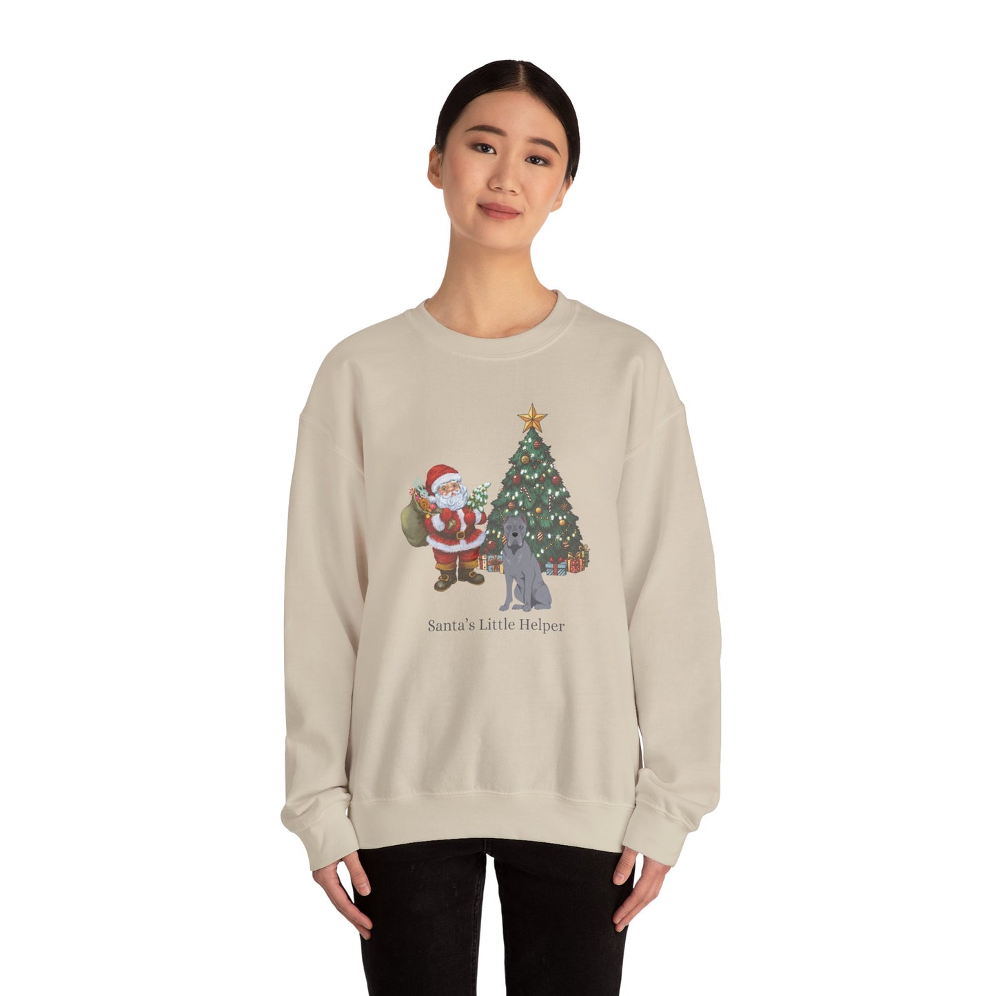 Cane Corso Dog Santa's Little Helper Unisex Heavy Blend Crewneck Sweatshirt