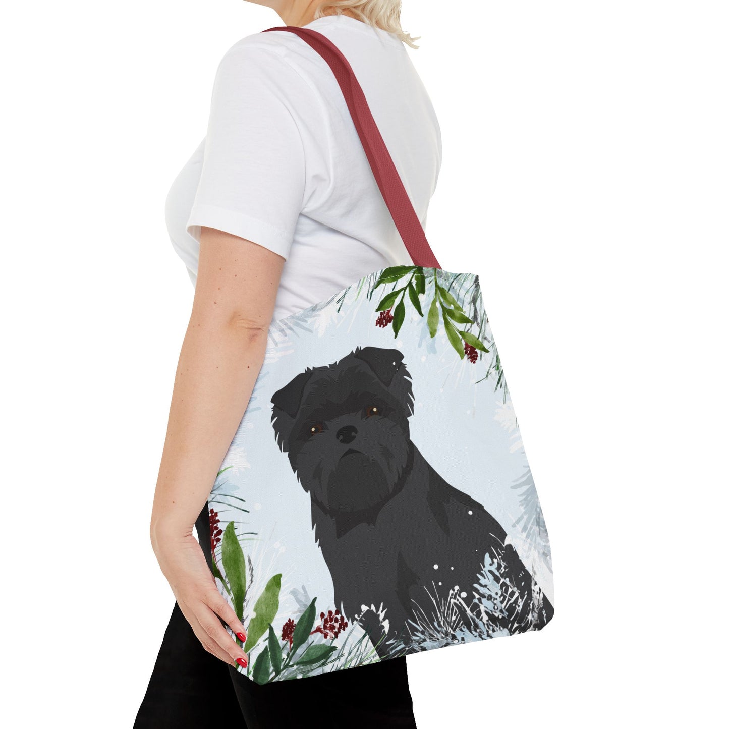 Affenpinscher Dog Christmas Holiday Tote Bag 16x16