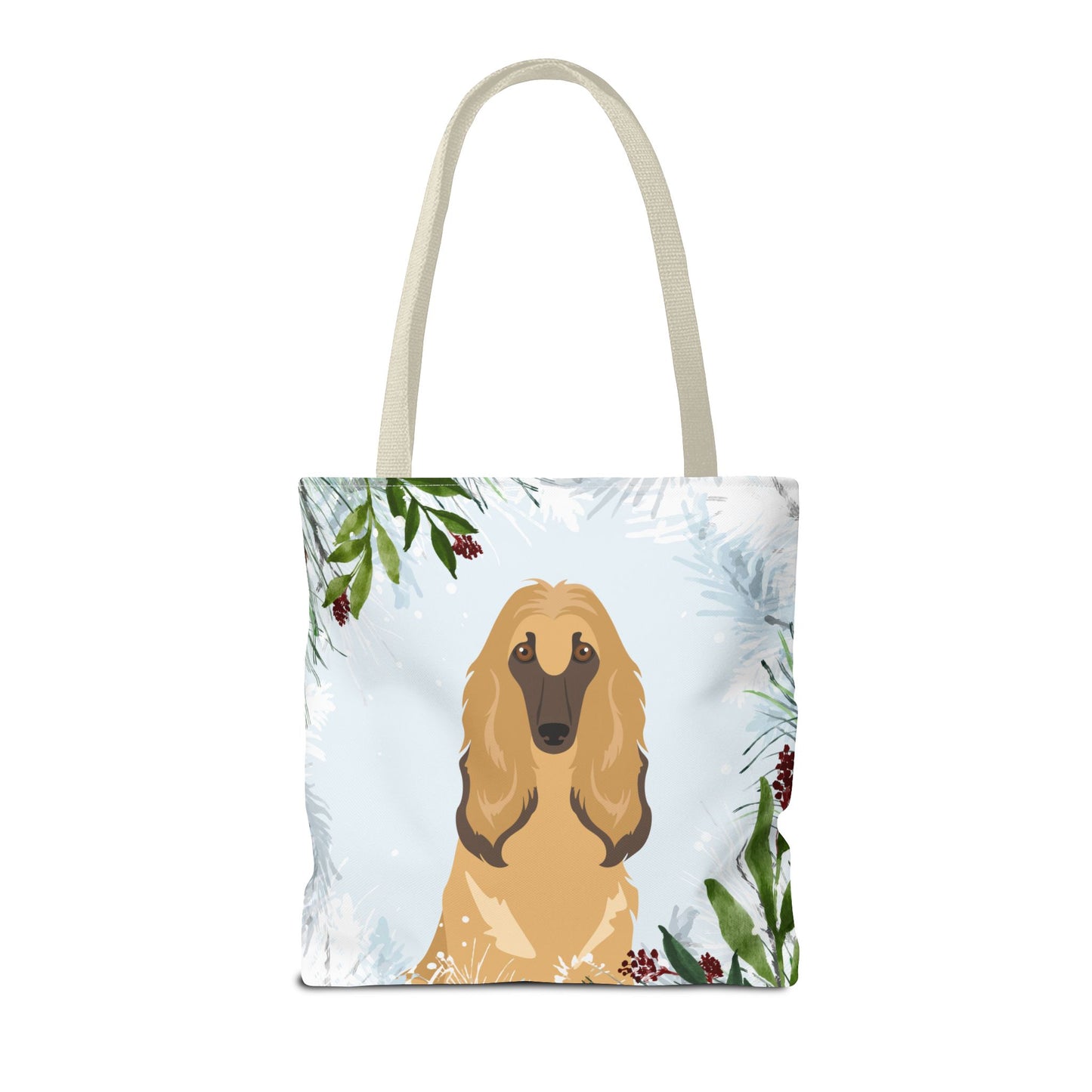 Afghan Hound Dog Christmas Holiday Tote Bag 16x16