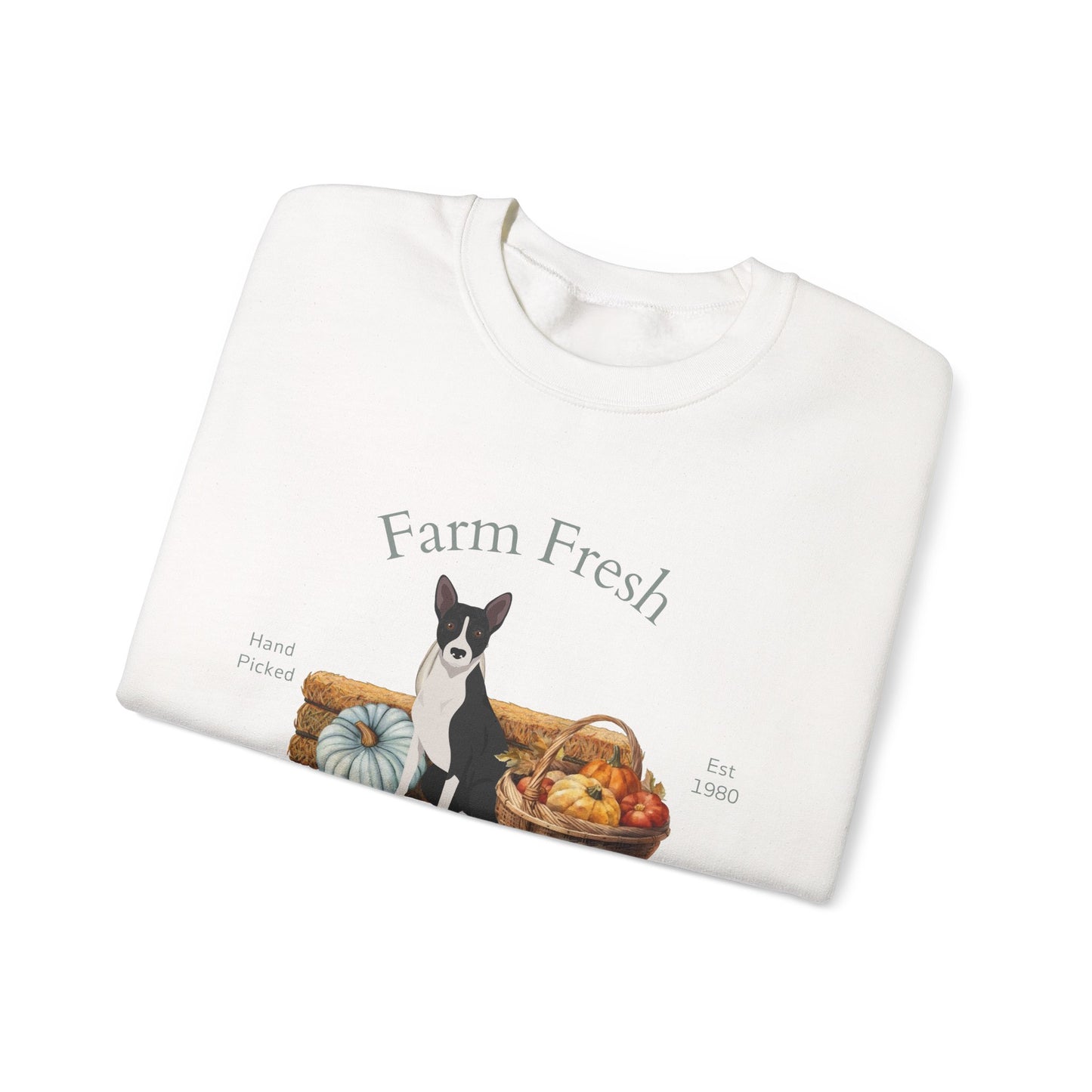 Basenji Dog Fall Farm Fresh Unisex Heavy Blend Crewneck Sweatshirt