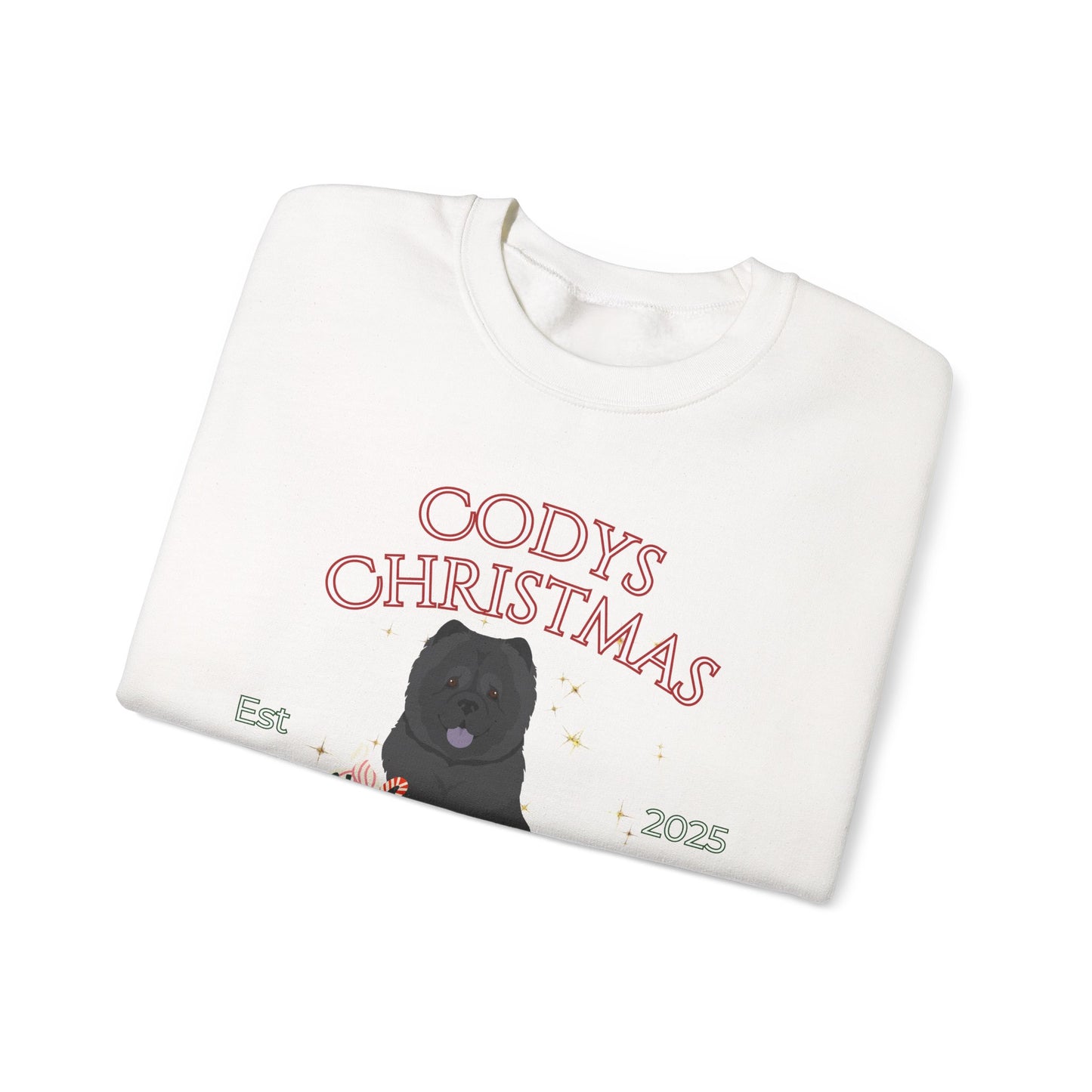 Chow Chow Dog Christmas Social Club Unisex Heavy Blend Crewneck Sweatshirt Custom Name