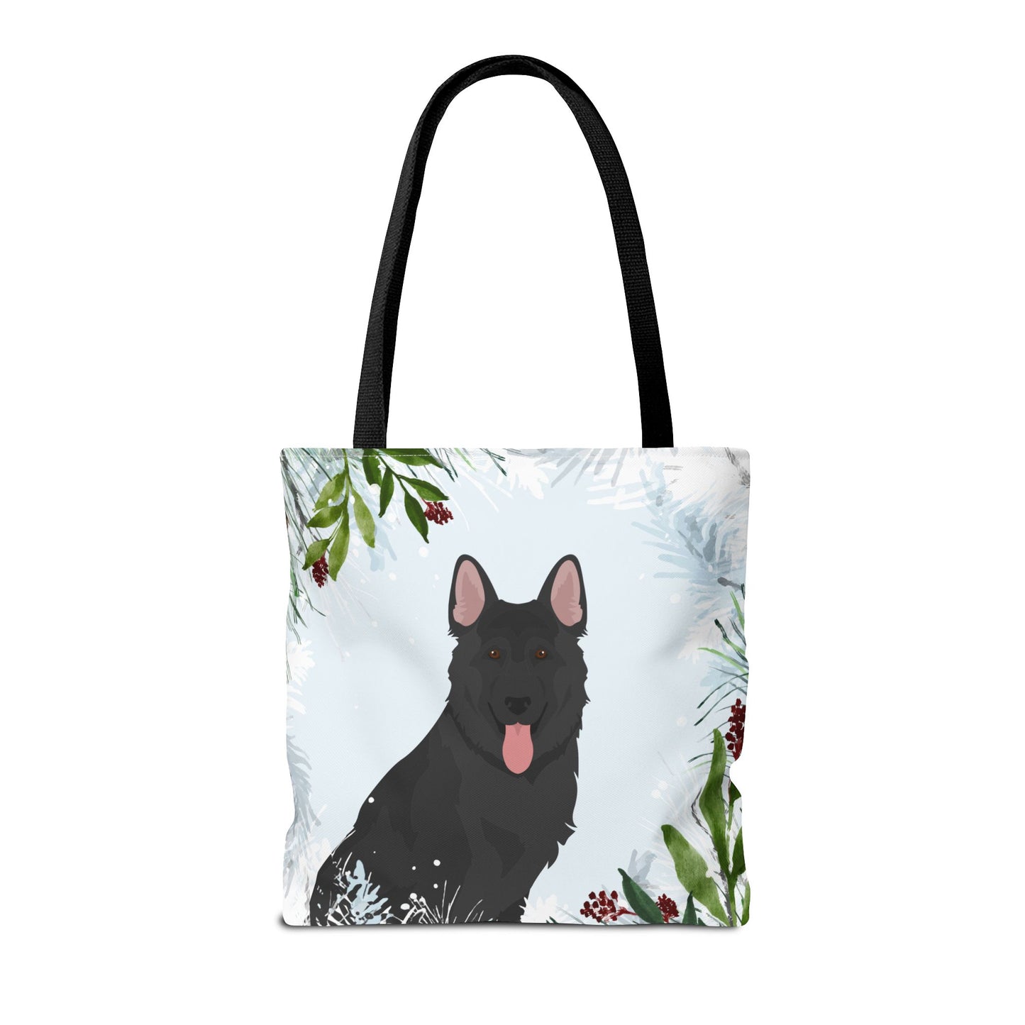 German Shepherd Dog Christmas Holiday Tote Bag 16x16