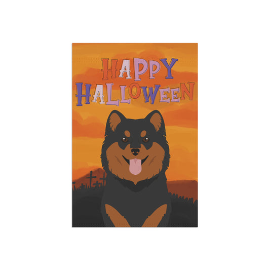 Finnish Lapphund Dog Halloween Garden Flag