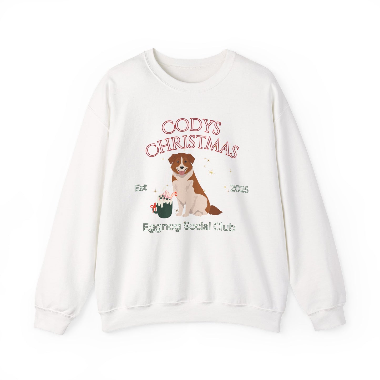 Aidi Dog Christmas Social Club Unisex Heavy Blend Crewneck Sweatshirt Custom Name