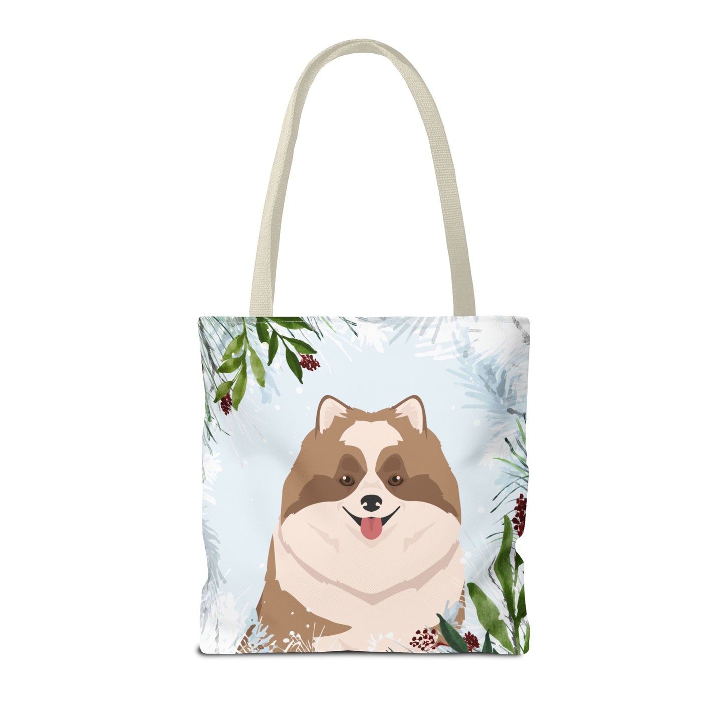 Pomeranian Dog Christmas Holiday Tote Bag 16x16