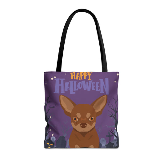 Chihuahua Dog Happy Halloween Tote Bag 16x16