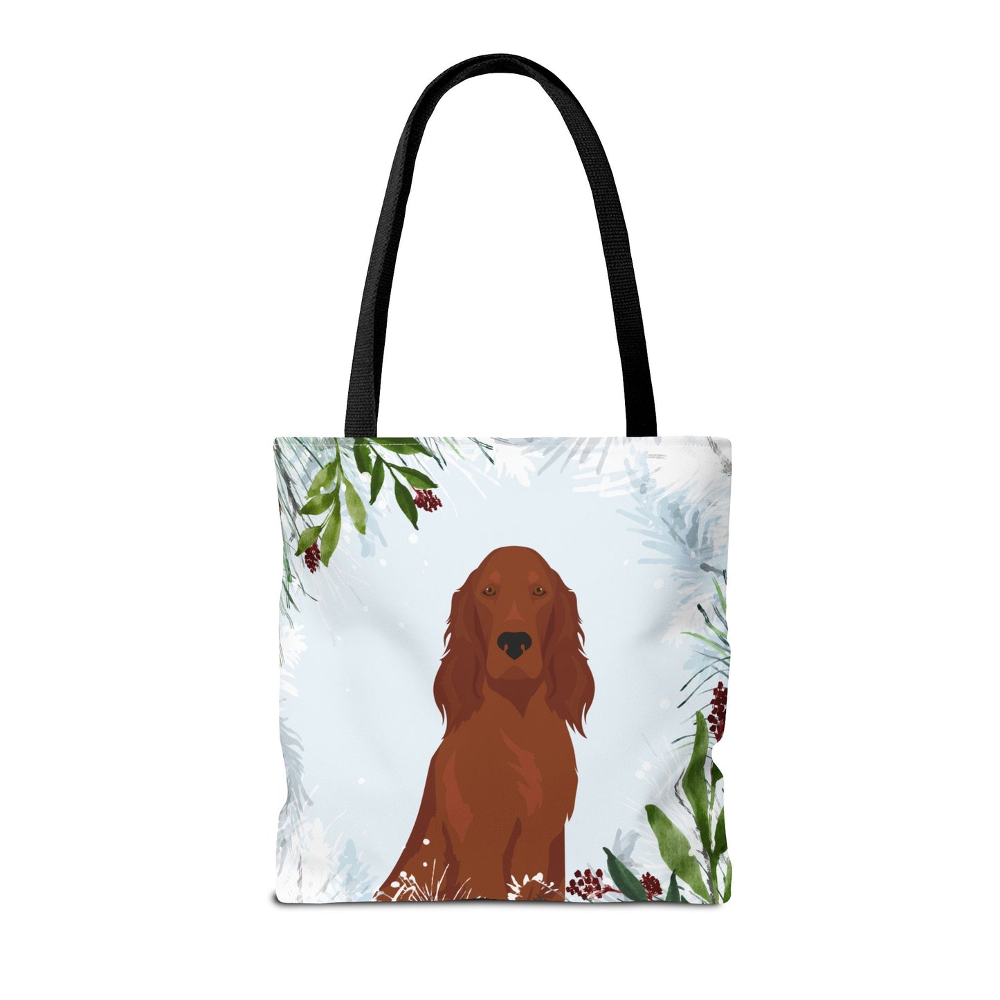 Irish Setter Dog Christmas Holiday Tote Bag 16x16