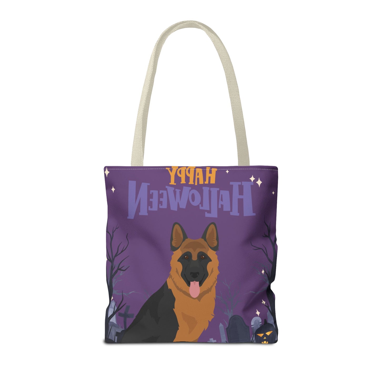 German Shepherd Dog Happy Halloween Tote Bag 16x16